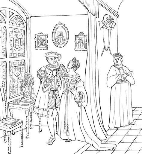 tudor queens and consorts drawing